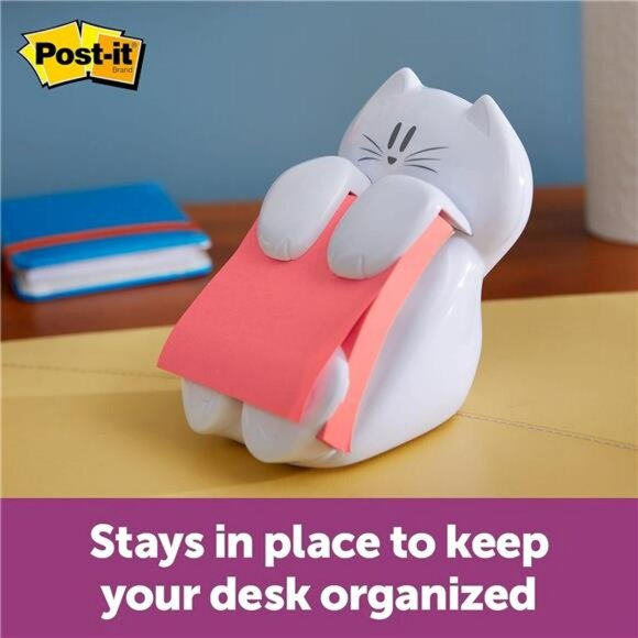 Cat Post It Note Dispenser Desk Organizer Holder for 3x3 Sticky Notes Office - Picture 3 of 5